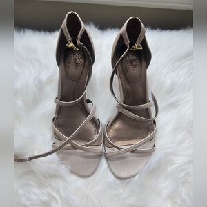 Stylish Beige Strappy Heels